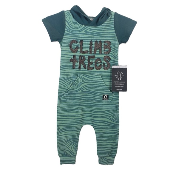NWT rags climb trees hooded romper